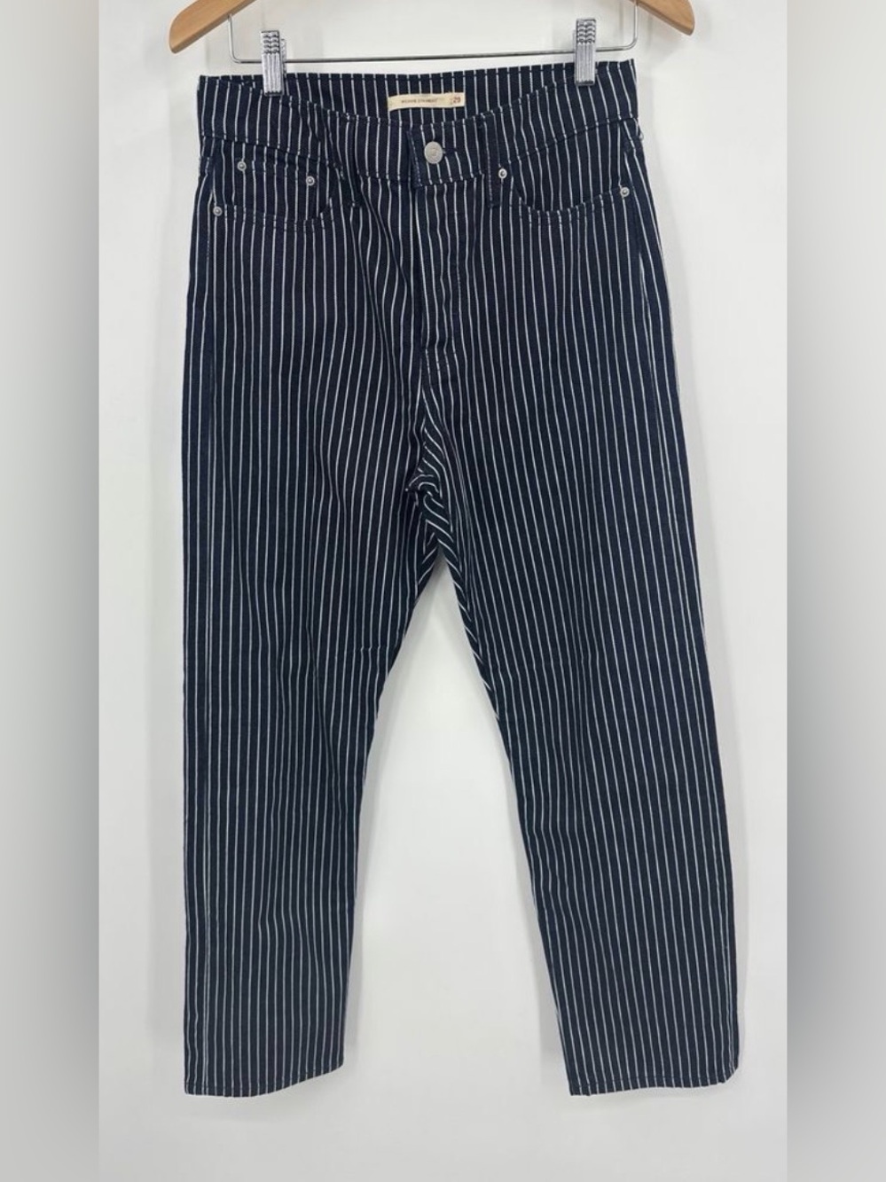 Levi's Pin Stripe Wedgie Straight Leg Jeans Sz 29